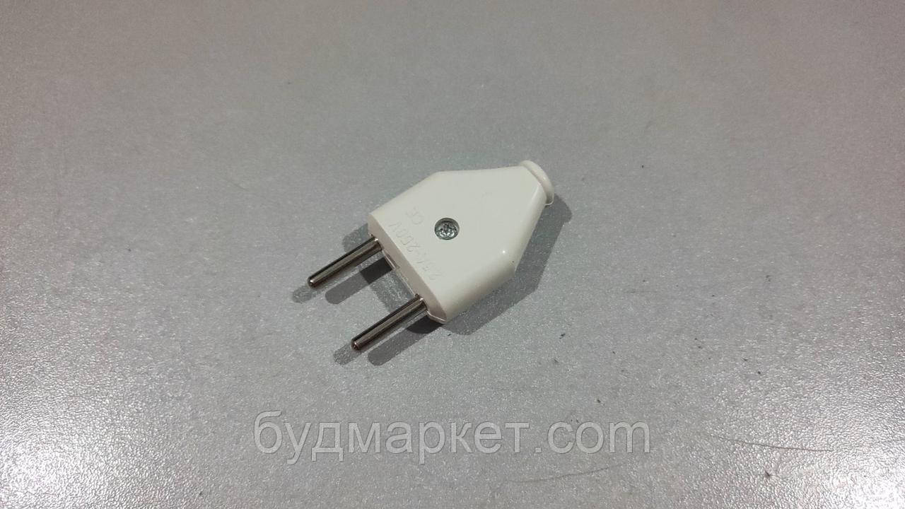 Вилка "220" без землі (папа) Титан ERKA 2,5A 89239 плоска