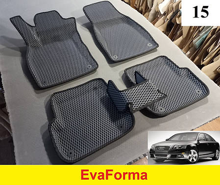 3D килимки EvaForma на Audi A6/S6/RS6 (C6) '05-11, килимки ЕВА, фото 2