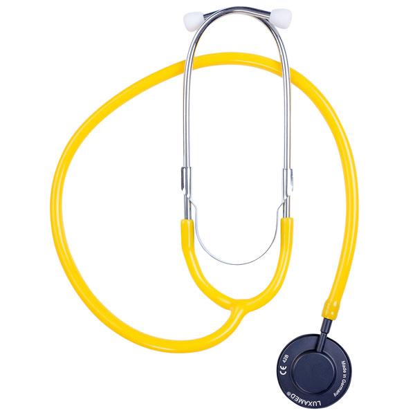 Стетоскоп зі змінними діафрагмами, жовтий - Luxamed Sonus Flat Flex, фото 1