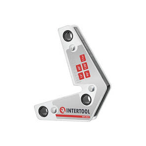 Кутник магнітний для зварювання, 15°, 60°, 90°, 120°, 11 кг, 75×85 мм INTERTOOL MW-0007, фото 1