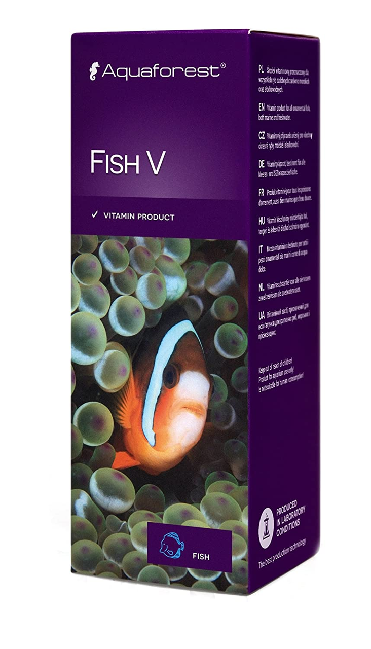 Вітаміни та амінокислоти для риб Aquaforest Fish V 50 ml. Комплекс вітамінів та амінокислот для декоративних риб