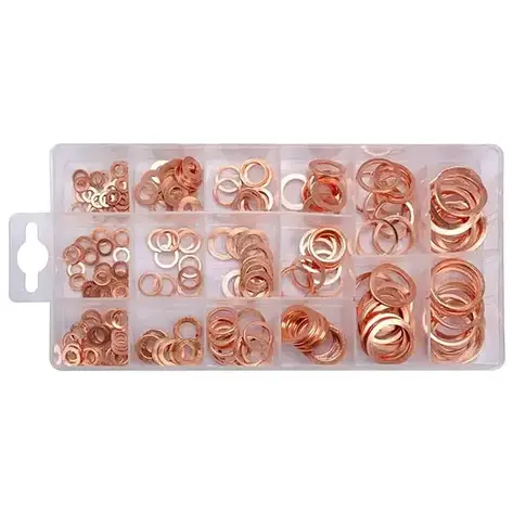 Набір шайб мідних 220 штук 16 видів М4-М22 YATO, фото 2