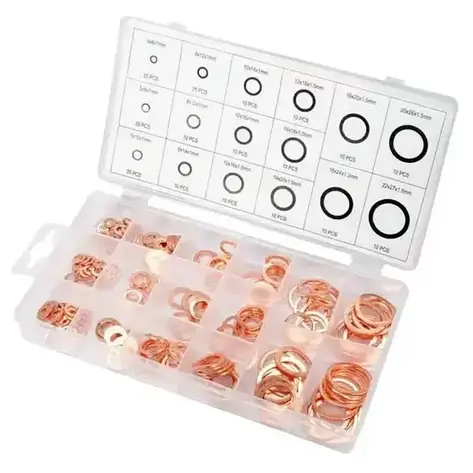 Набір шайб мідних 220 штук 16 видів М4-М22 YATO, фото 1