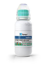 Борошниста роса на огірках? — Топаз 100 мл, Syngenta: фунгіцид для огірка/персика/полуниці/малини — Придатний до 09/2025