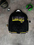 Чоловіча куртка бомбер Lakers NBA осінь-весна демісезонна чорна Туреччина. Живе фото, фото 6