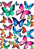 Вафельная картинка "Бабочки 10" А4, 20х30 см