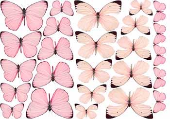 Вафельна картинка "Метелики 11" А4, 20х30 см