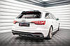 Дифузор Audi A4 b9 s-line (2019+) тюнінг обвіс спідниця елерон (V1), фото 4