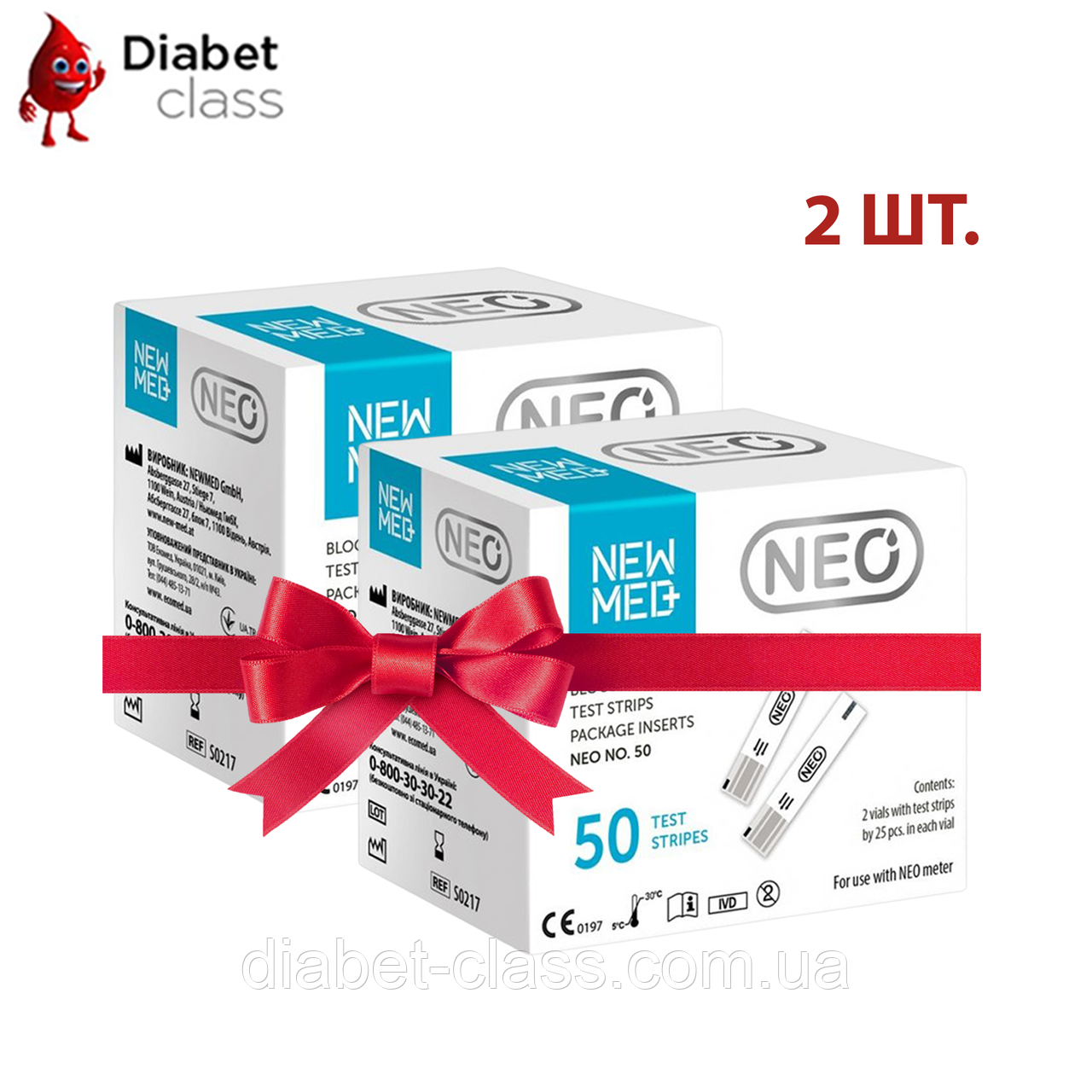 Тест-смужки НьюМед Нео (NewMed Neo) 2 пачки, фото 1