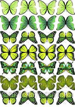 Вафельна картинка "Метелики 15" А4, 20х30 см