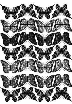 Вафельна картинка "Метелики 18" А4, 20х30 см