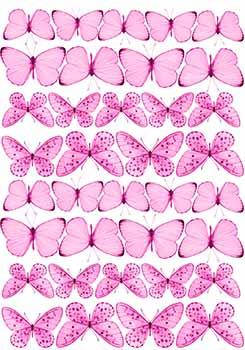 Вафельна картинка "Метелики 19" А4, 20х30 см
