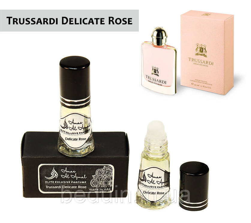 Спокусливі олійні парфуми Trussardi Delicate Rose (Труссарді Делікат Роуз) Amas Al Ajmal