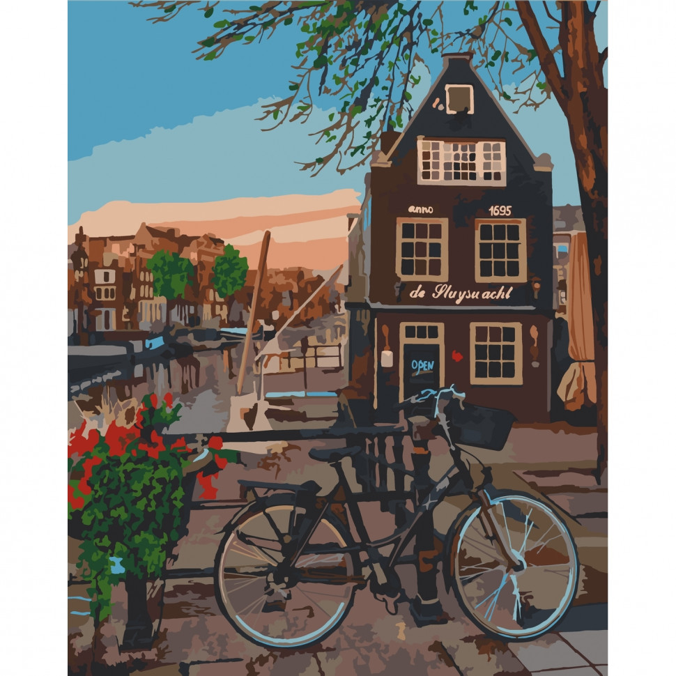 Картина за номерами "Кафе в Амстердамі" 40*50 см Art Craft 10580-AC набір для розпису