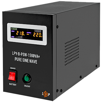 ДБЖ з правильною синусоїдою 24V LPY-B-PSW-1500VA+(1050Вт) 10A/15A