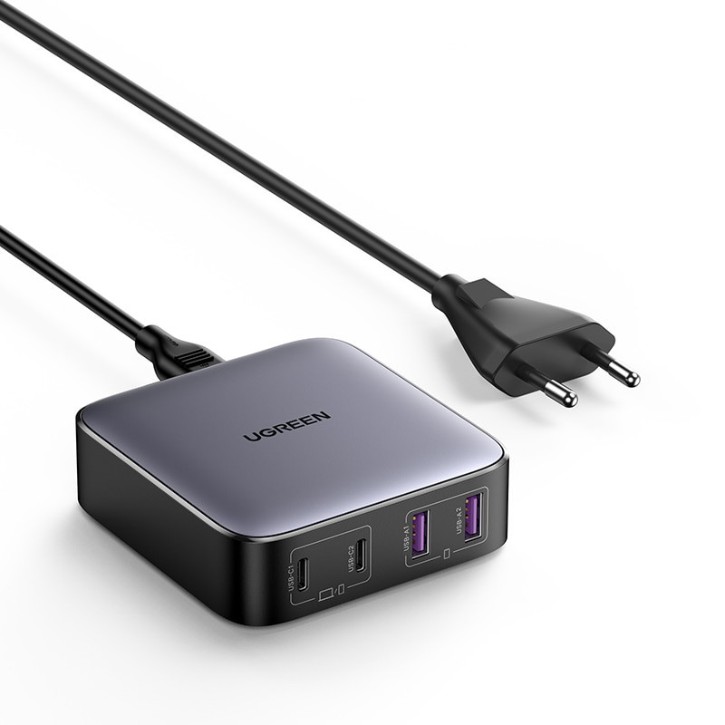 МЗП для швидкої зарядки 2USB+2Type-C UGREEN 65W GaN2 Nexode Desktop Charger 2м (чорний) CD327