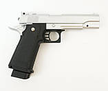 Дитячий пістолет Кольт срібний Colt M1911 Hi-Capa Galaxy G6S, фото 5