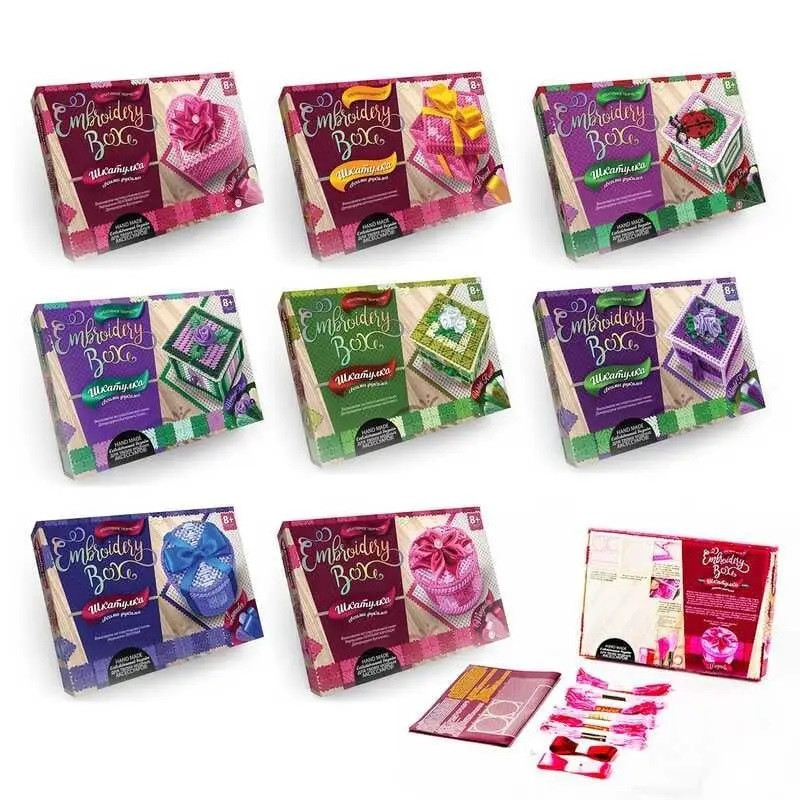 Набір креативної творчості Скринька Embroidery Box EMB-01-01…08 Danko Toys, своїми руками