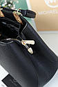 Сумка жіноча чорна молодіжна з ручками жіноча ділова модна сумочка саквояж на блискавці, фото 2