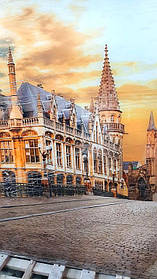 Стеклянное панно с фото старого города Гент 1