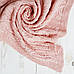 Плед в'язаний Ohaina коси 220x200 Peach Pink, фото 3