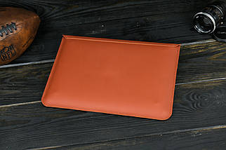 Шкіряний чохол для MacBook Air 13" (2018-2021) Дизайн №35, шкіра Grand, колір коричневий відтінок Коньяк, фото 3