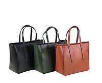 Просторная женская сумка вместительная для ежедневного гардероба из натуральной кожи