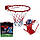 Кільце баскетбольне із сіткою World Sport, діаметр 45 см, колір червоний, фото 3
