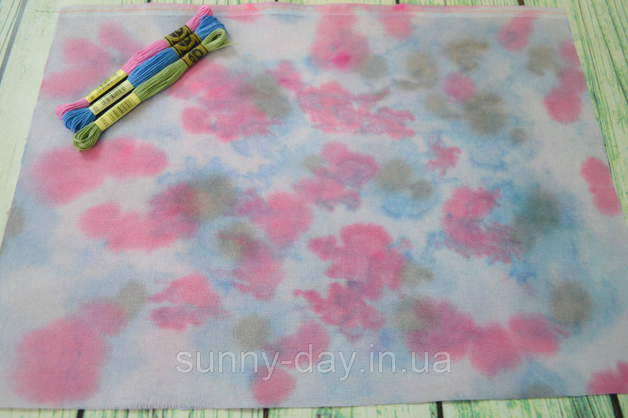 Тканина ручного фарбування розмір 32х46см основа Linda Schulertuch колір "Палітра", фото 1