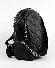 Рюкзак жіночий Polina&Eiterou 17009 Чорний шкіра