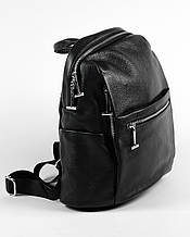 Сумка-рюкзак жіночий Polina&Eiterou 18112 Чорна шкіра
