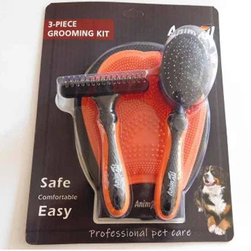 Photos - Pet Comb / Slicker AnimAll Набор для груминга 3 в 1   MG 860 (рукавица, щётка, расчёска-грабли)