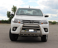 Передняя защита кенгурятник для Toyota Hilux 2015+ нержавеющая сталь,51 мм диаметр