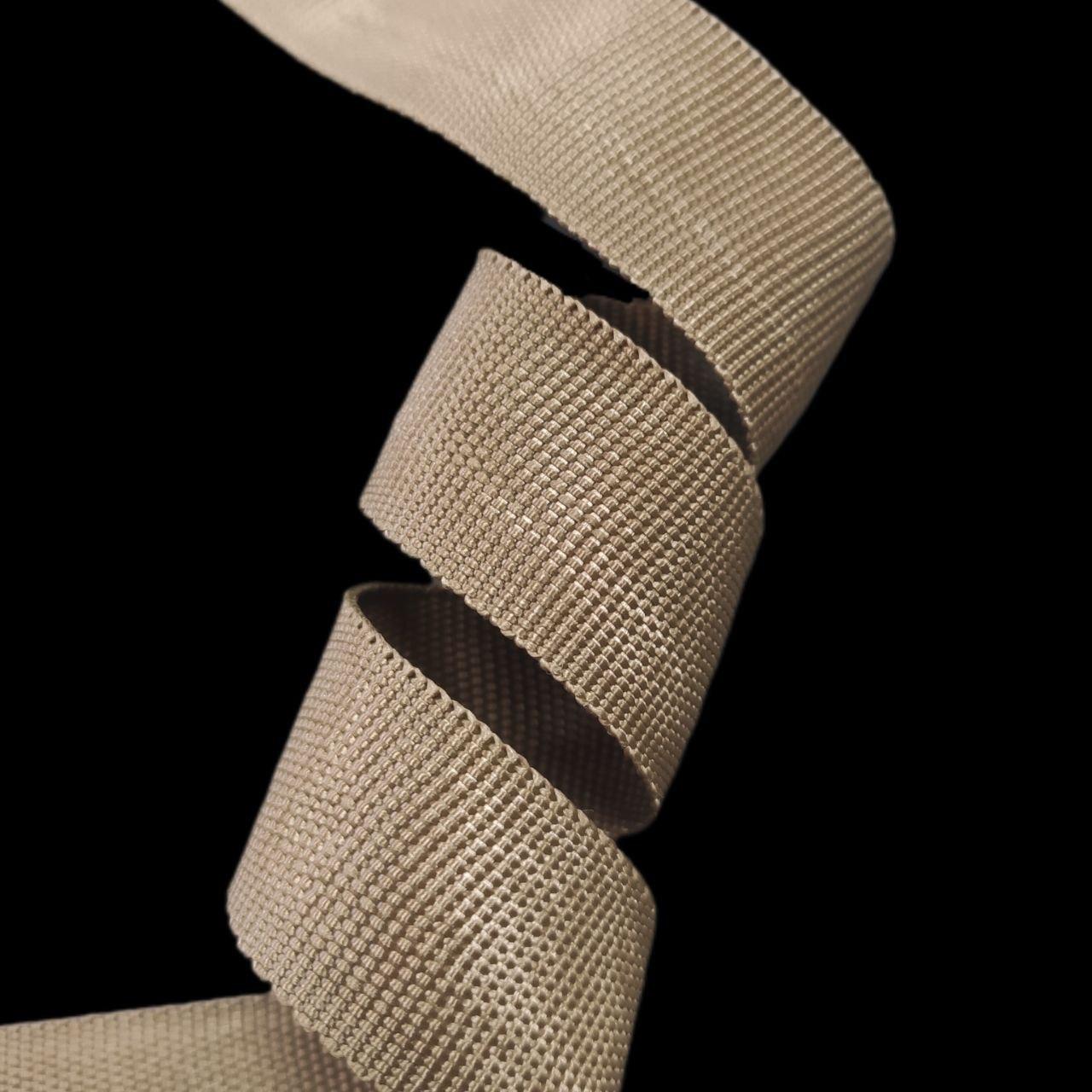 Стрічка стропа окантовна (обшивка) 23 мм репсовое плетіння поліпропіленові колір койот, фото 1