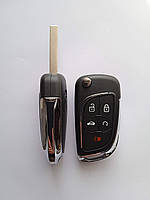 Корпус выкидного ключа для Chevrolet Cruze Aveo Epica Comaro Impala Galakeys 4 кн+1 кн лезвие HU100 (13-24)