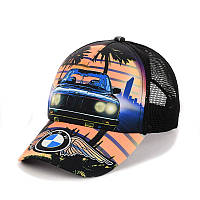 Бейсболка "BMW" з чорною сіткою