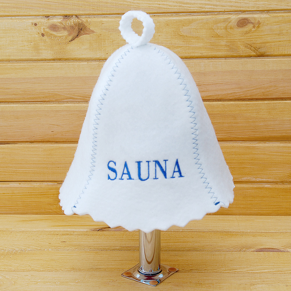 Шапка в сауну G "Sauna синя" геотекстиль