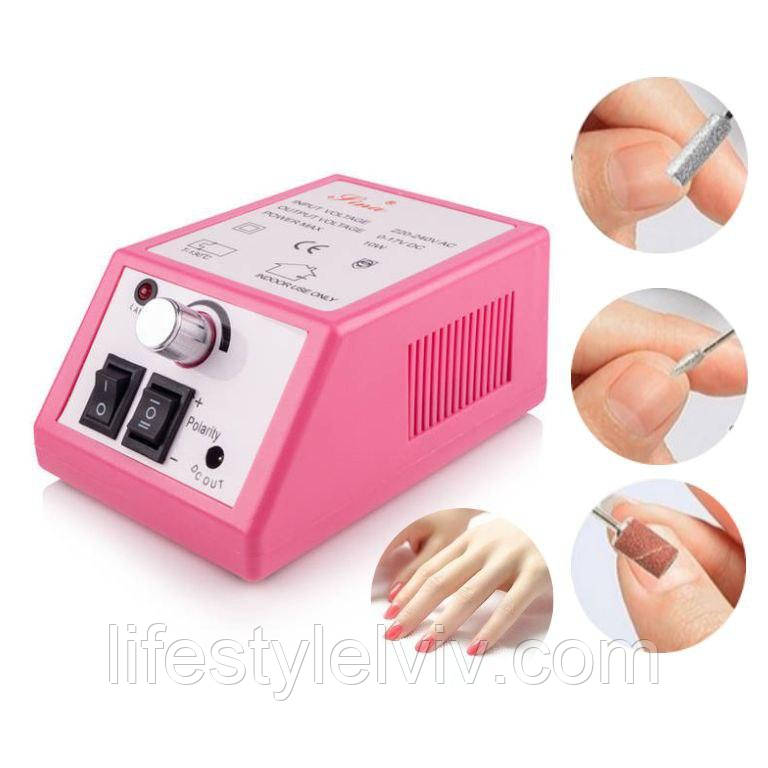 Фрезер для манікюру 20000 об/хв Lina 20000, Рожевий/Професійний апарат для манікюру, фото 1