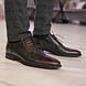 Чорно-бордові чоловічі туфлі на шнурівці 39 40 41 44, фото 8