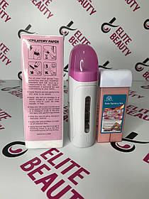 Домашній набір для депіляції (Касетний воскоплав Pion + віск 100 г + смужки для депіляції