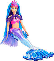 Barbie Mermaid Power Malibu Кукла-русалка Робертс с домашним животным, сменными плавниками, аксессуарами