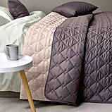 Покривало на ліжко диван 180х210 см IDEIA стьобане двостороннє якісна стібка мікрофібра, фото 3