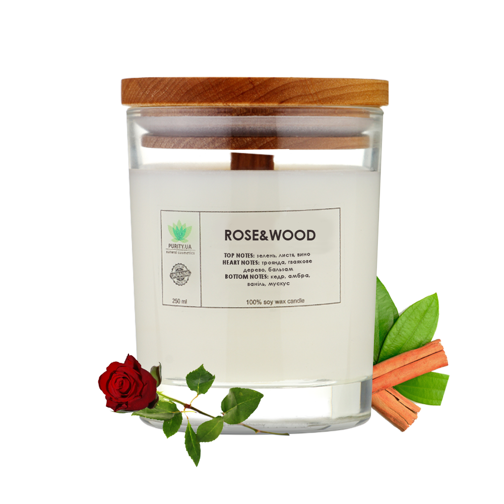 Аромасвічка Purity Rose&Wood 150 грам