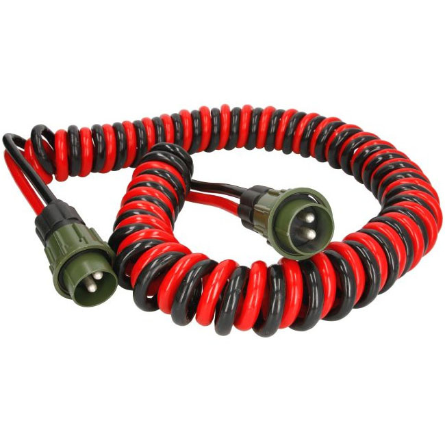 Спіральний кабель причепа зі штекерами 2 PIN TRUCKLIGHT 6 м
