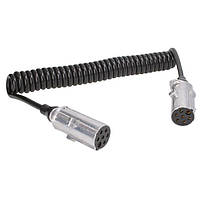 Спіральний кабель причепа зі штекерами 7 PIN N Type TRUCKLIGHT (ISO 1185) 3,5 м метал