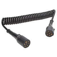 Спиральный кабель прицепа со штекерами 7 PIN Type N TRUCKLIGHT 3,5 м пластик (ISO 1185)