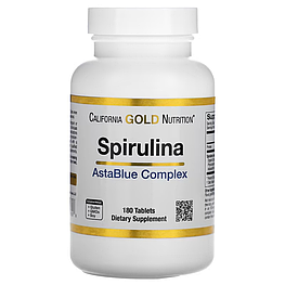 Spirulina AstaBlue Complex California Gold Nutrition 180 таблеток