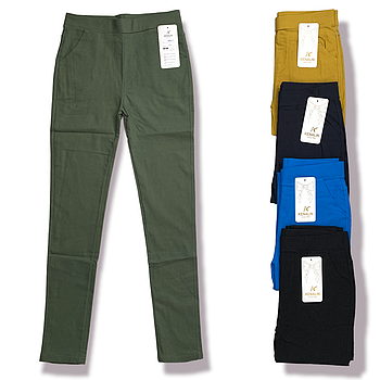 Штани жіночі бавовна з бамбуком кольорові Kenalin, розмір M-L, L-XL, XL-2XL, 2XL-3XL, асорті, 509-1
