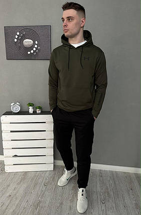Демісезонний спортивний костюм Under Armour худі хакі + штани (двонитка), фото 1