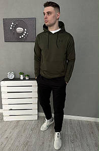Демісезонний спортивний костюм Under Armour худі хакі + штани (двонитка)